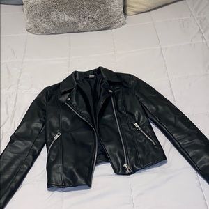 h&m leather moto jacket